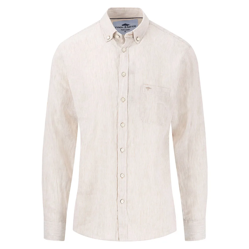 

Рубашка Fynch Hatton 15046160 Linen Fine Stripe, бежевый