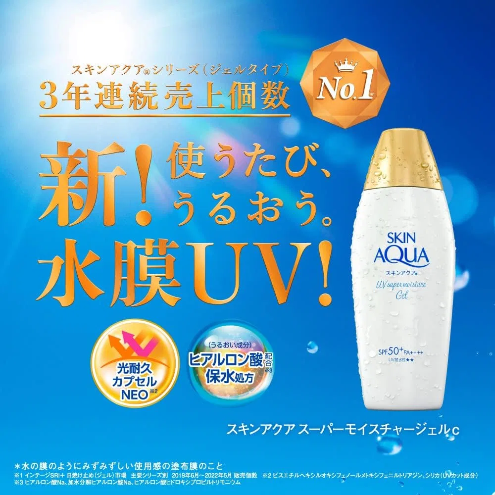 Солнцезащитный гель Skin Aqua Super Moisture Gel, 165 г, белый — фото 2
