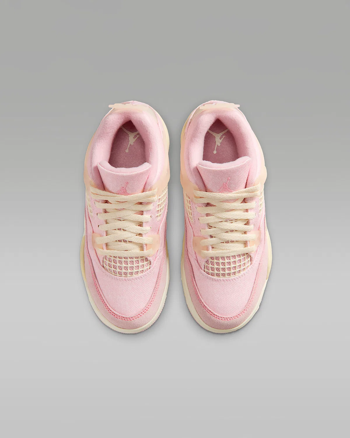 Детские кроссовки Jordan 4 Retro "Pearl Pink and Iced Carmine", Pearl Pink/Coconut Milk/Muslin/Iced Carmine — фото 4