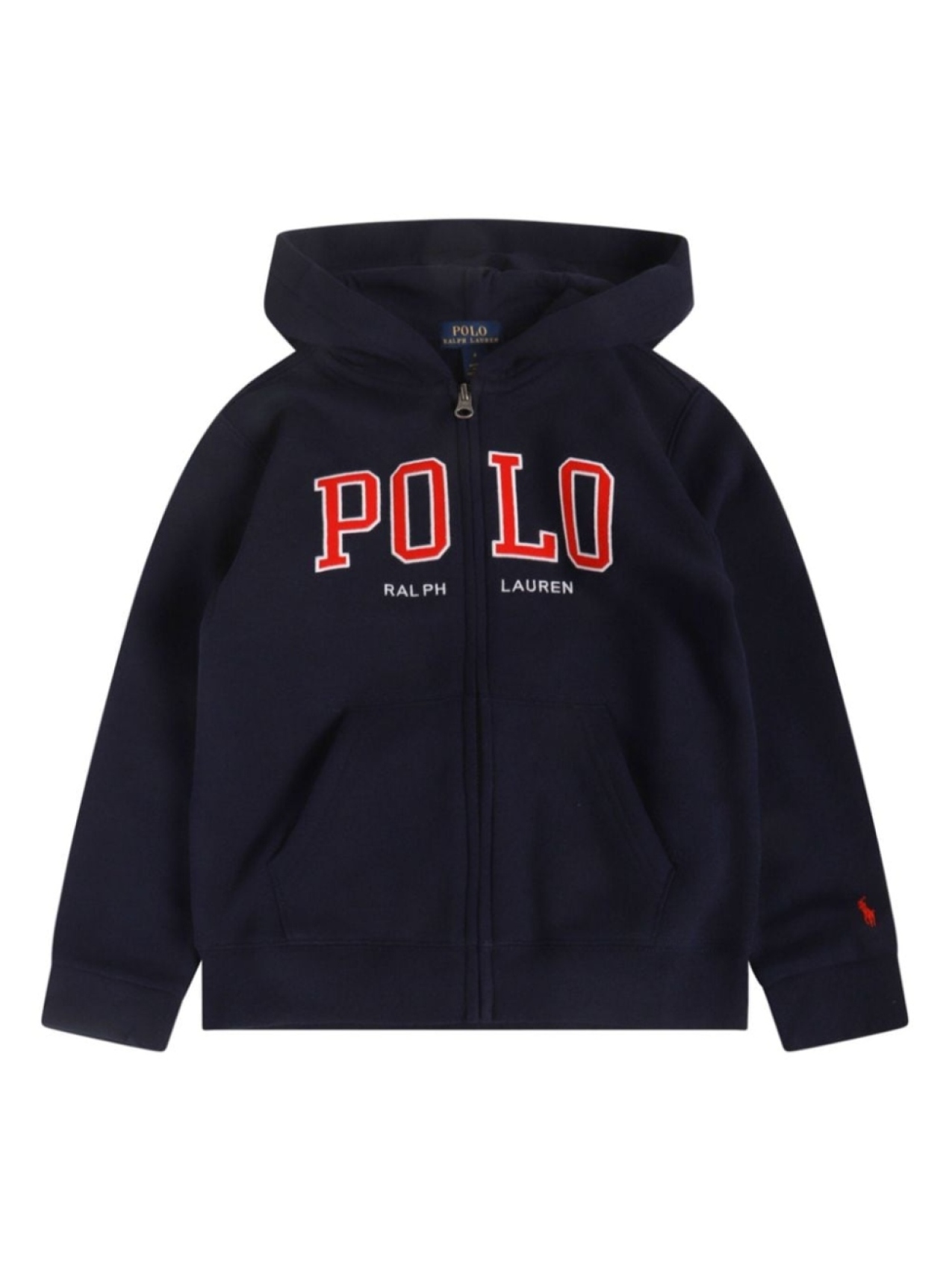 

Толстовка с капюшоном на молнии с логотипом Ralph Lauren Kids, синий