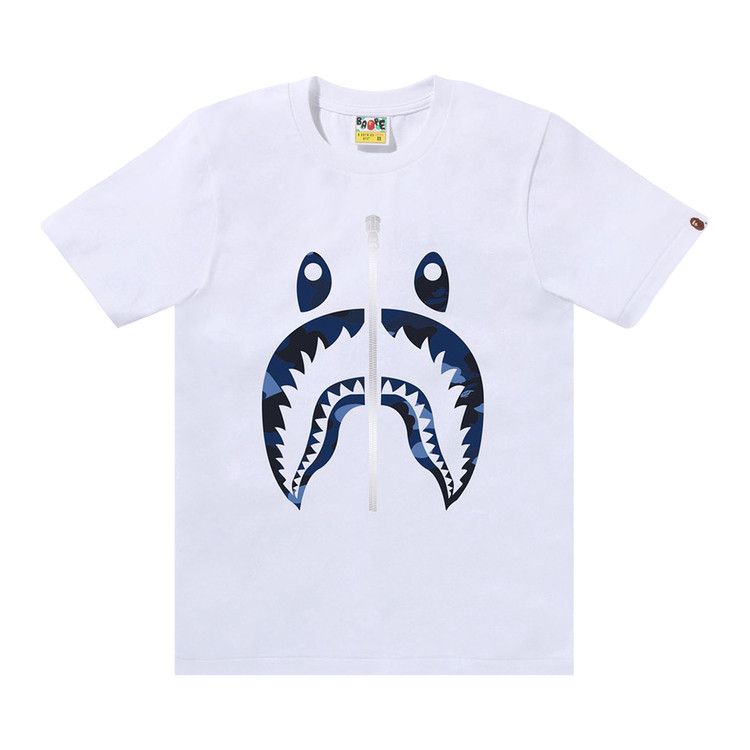 

Футболка BAPE Color Camo Shark Tee 'White/Navy'