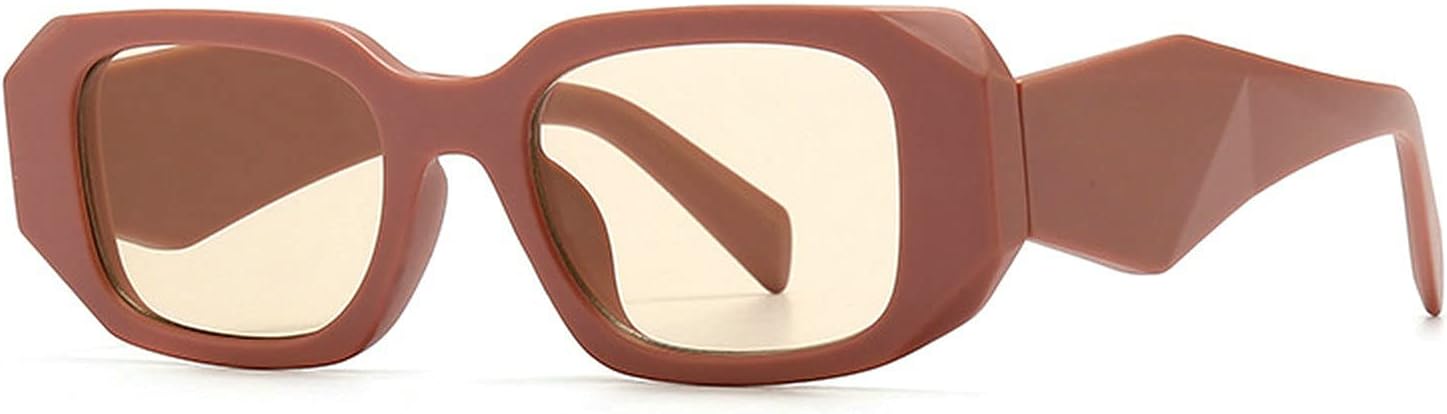 

Солнцезащитные очки COTIA квадратной формы для женщин и мужчин, винтажные, панк, ретро, ​​классические, прямоугольные, конфетных цветов, с защитой от УФ-излучения UV400, Rose Pink