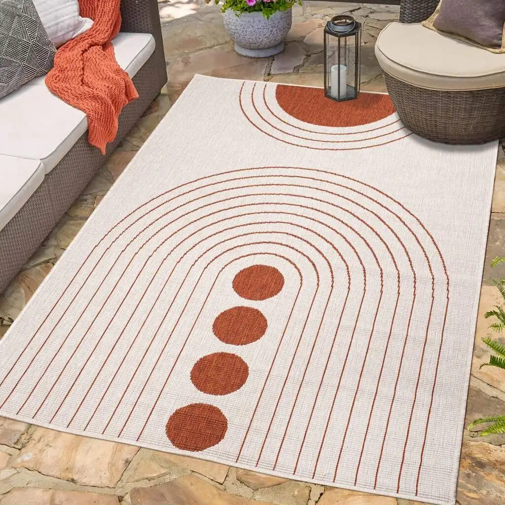 

Ковер Carpet City уличный "DUO RUG 5739", прямоугольный, двусторонний ковер, устойчивый к атмосферным воздействиям внутри и снаружи, балкон, терраса, гостиная 120х170 см, красный