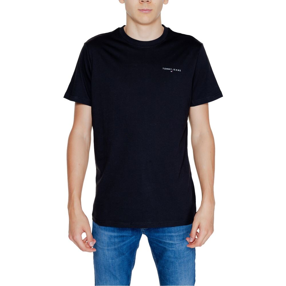 

Черная хлопковая футболка Rigenerato Tommy Jeans