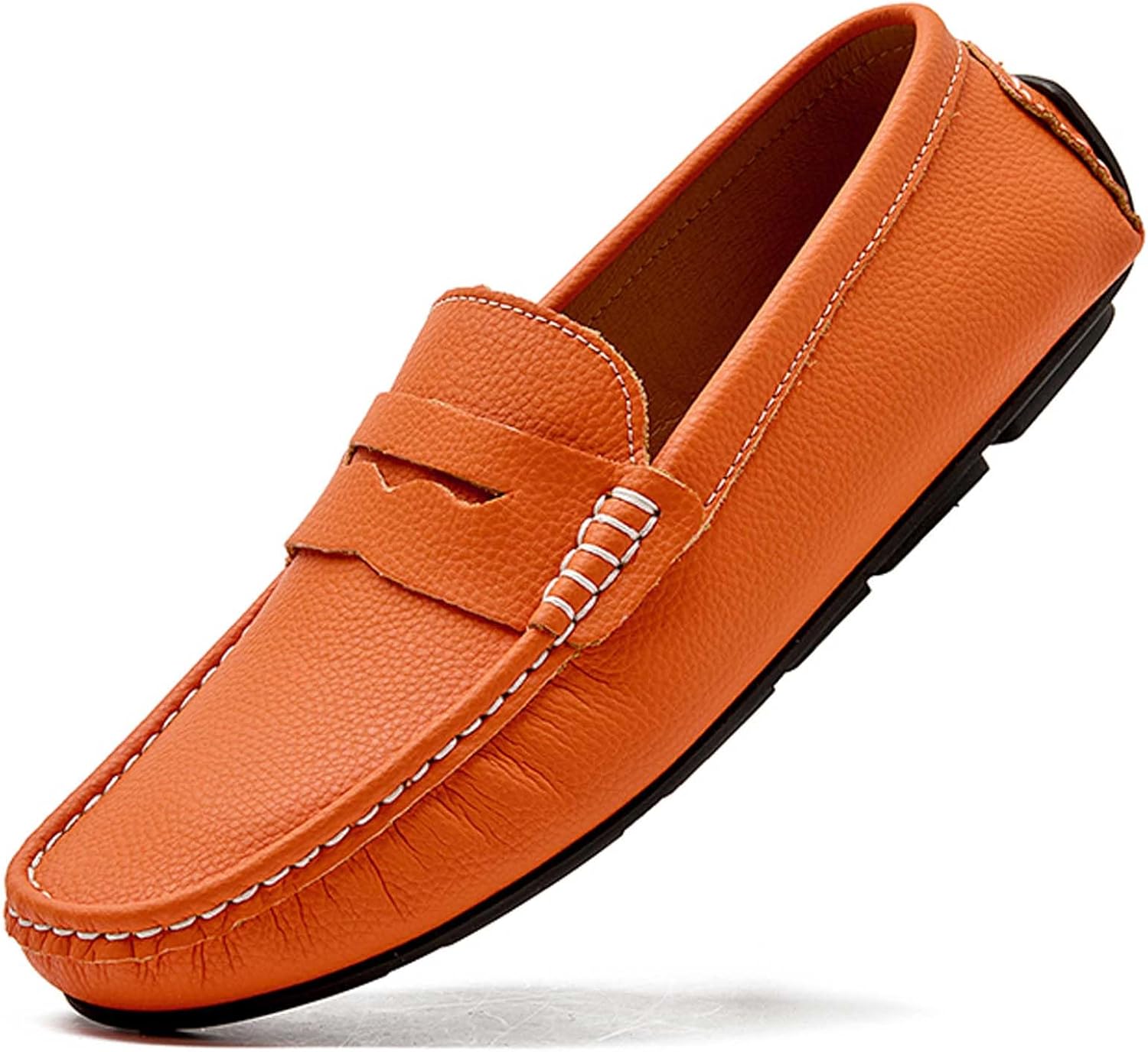 

Мужские лоферы Penny, модная городская деловая повседневная и официальная обувь, дышащие, легкие, для ходьбы, вождения, конференций, униформы, банкетов, к костюмам и платьям, кожаные туфли Generic, оранжевый