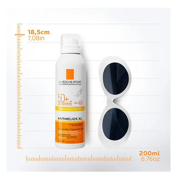 Солнцезащитный туман для тела Anthelios Xl Ultra-Light Invisible Mist Spf50+ La Roche Posay, 200 ml — фото 3