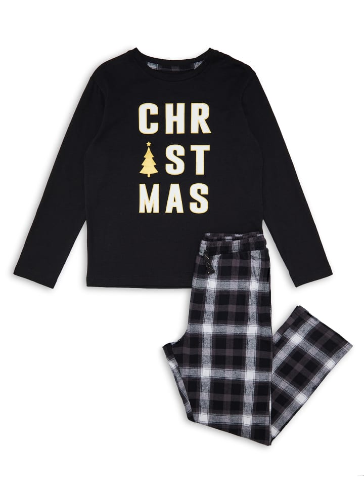 

Threadgirls Пижама THB для девочек, рождественская ночная одежда, Гарольд в черном