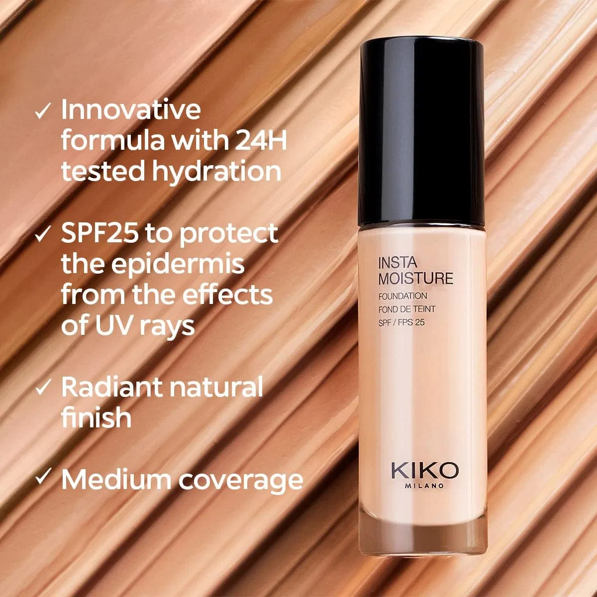Тональный крем Kiko Milano Instamoisture Foundation оттенок G7.5 Gold 30 мл — фото 3
