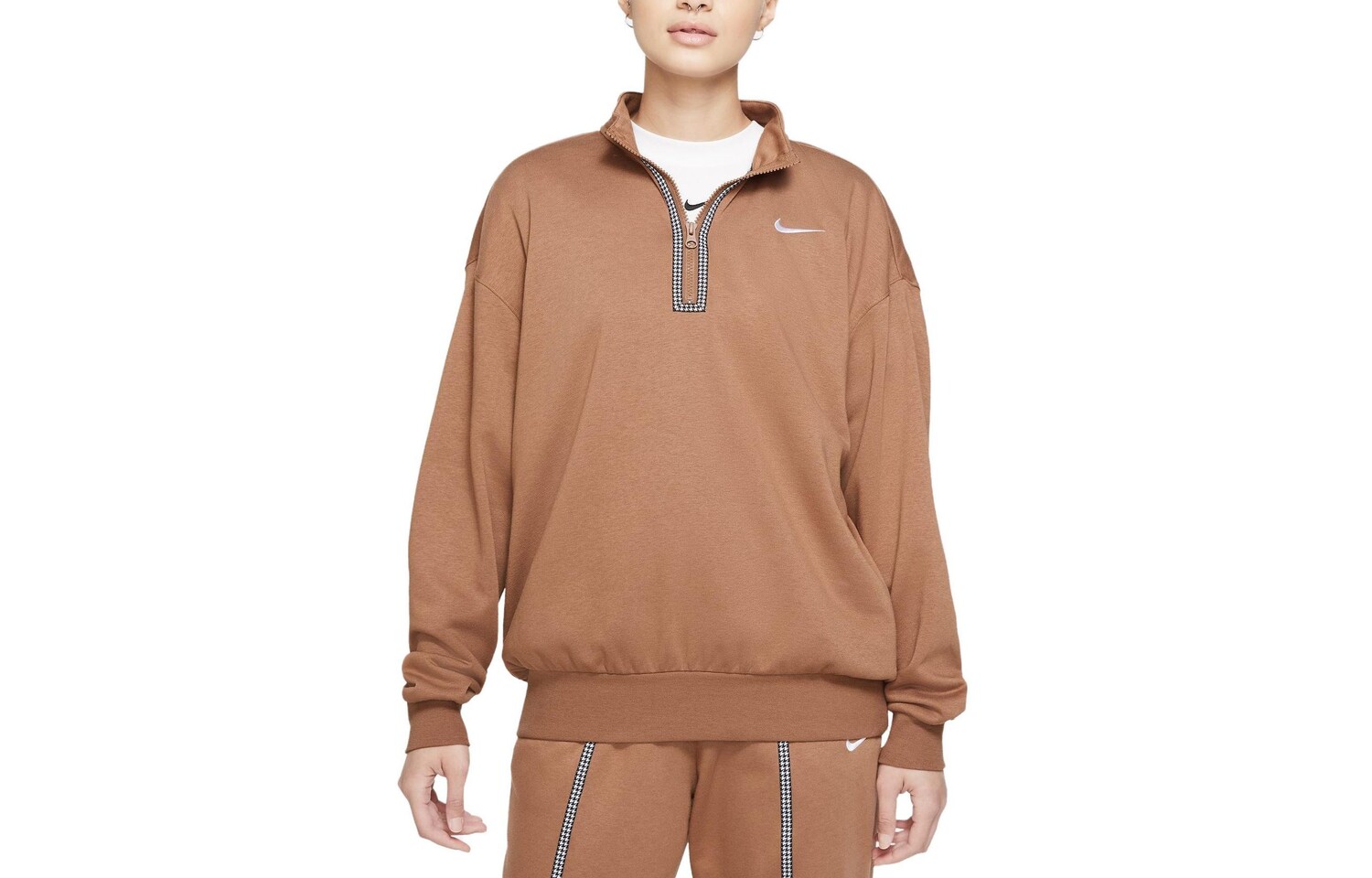 

Женская толстовка Nike, цвет Ancientbrown/(white)