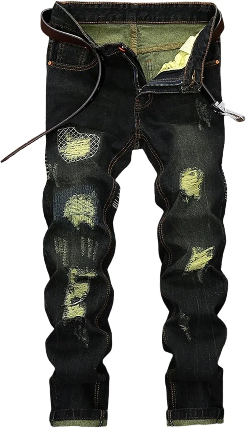 Джинсы casual Ripped, черный