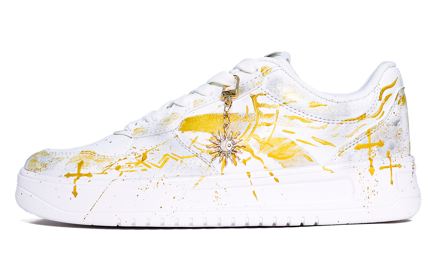 

Расслабленные нескользящие устойчивые к истиранию низкие кроссовки для скейтбординга unisex gold ANTA, золотой