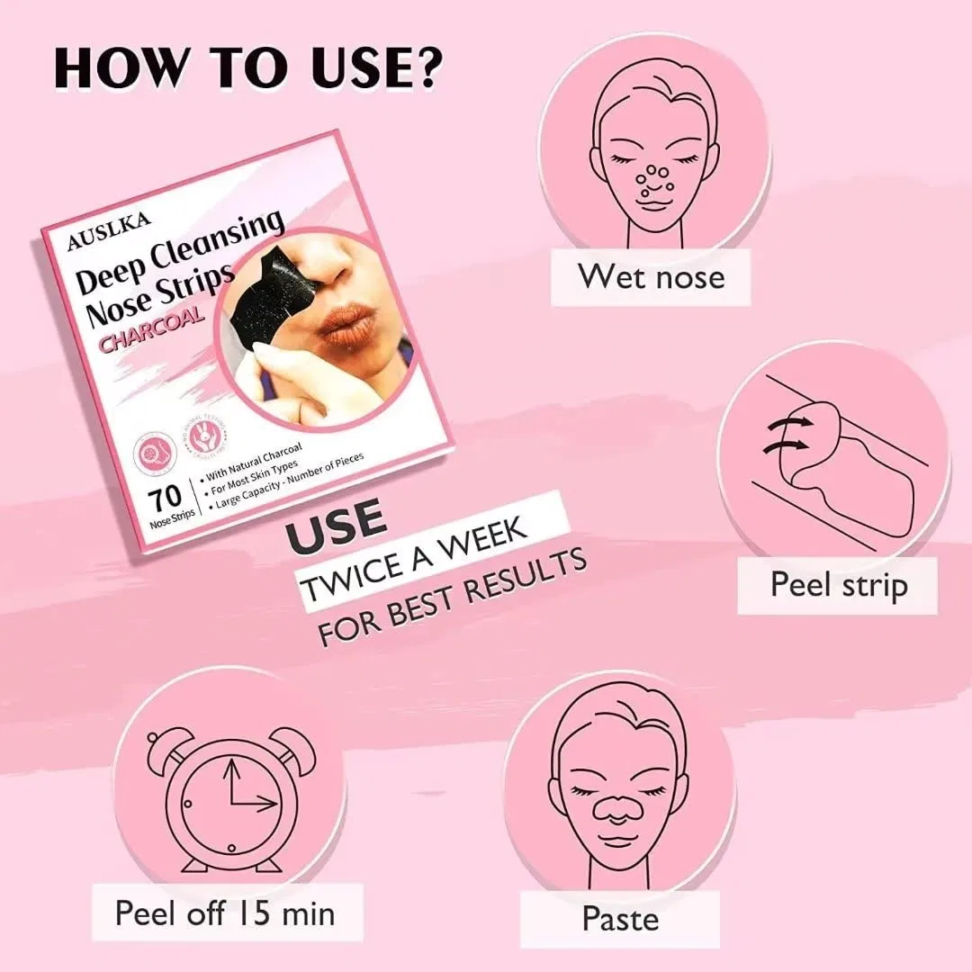 Полоски для носа от черных точек (70 шт.) от AUSLKA Auslka, Pack Of 70 — фото 2
