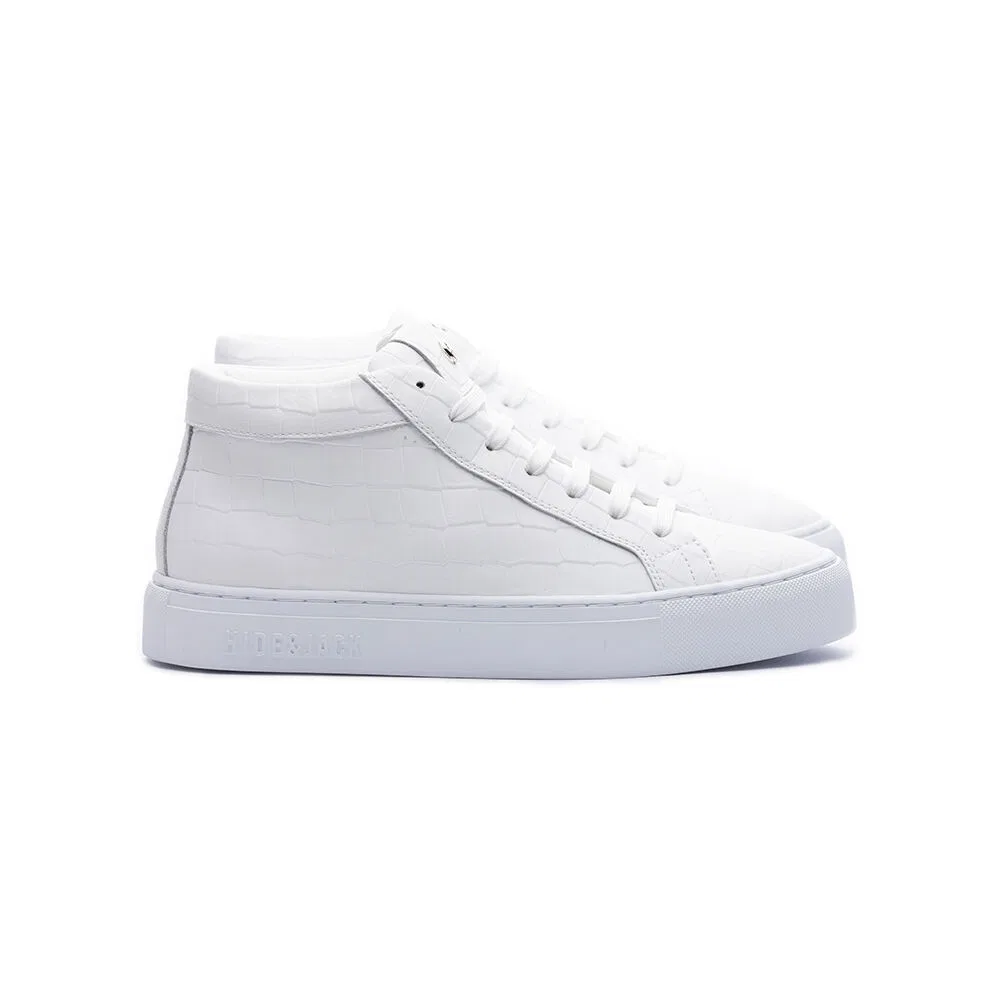 Мужские высокие кеды Essence Croco Mid-Top белые от Hide&Jack — фото 3