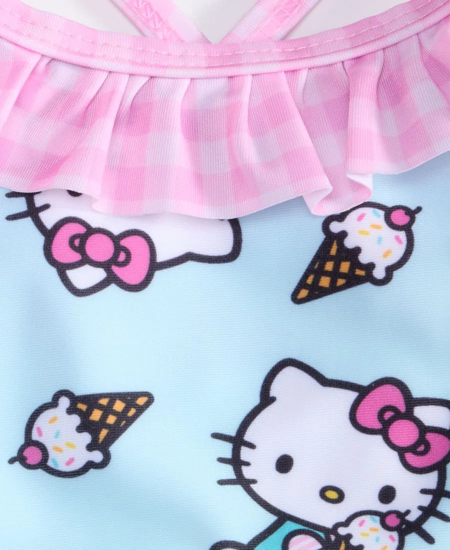 Детский купальник Hello Kitty для девочек 2-6 лет, состоящий из двух частей, с принтом Dreamwave, фиолетовый — фото 3