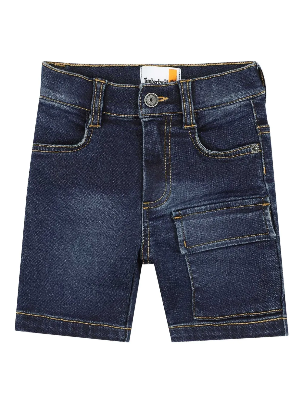 

Джинсовые шорты с карманами-карго Timberland Kids, синий