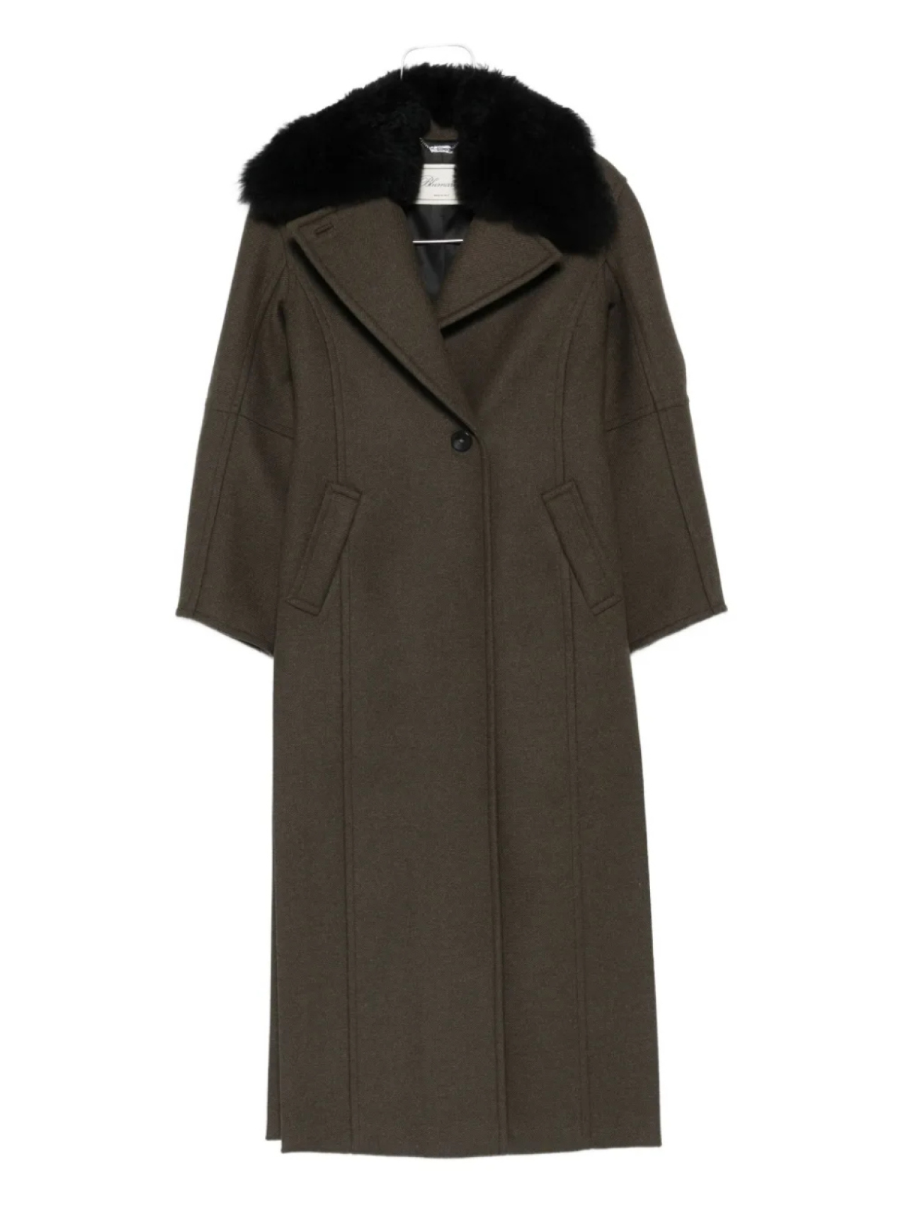 

Однобортное пальто Blumarine, зеленый