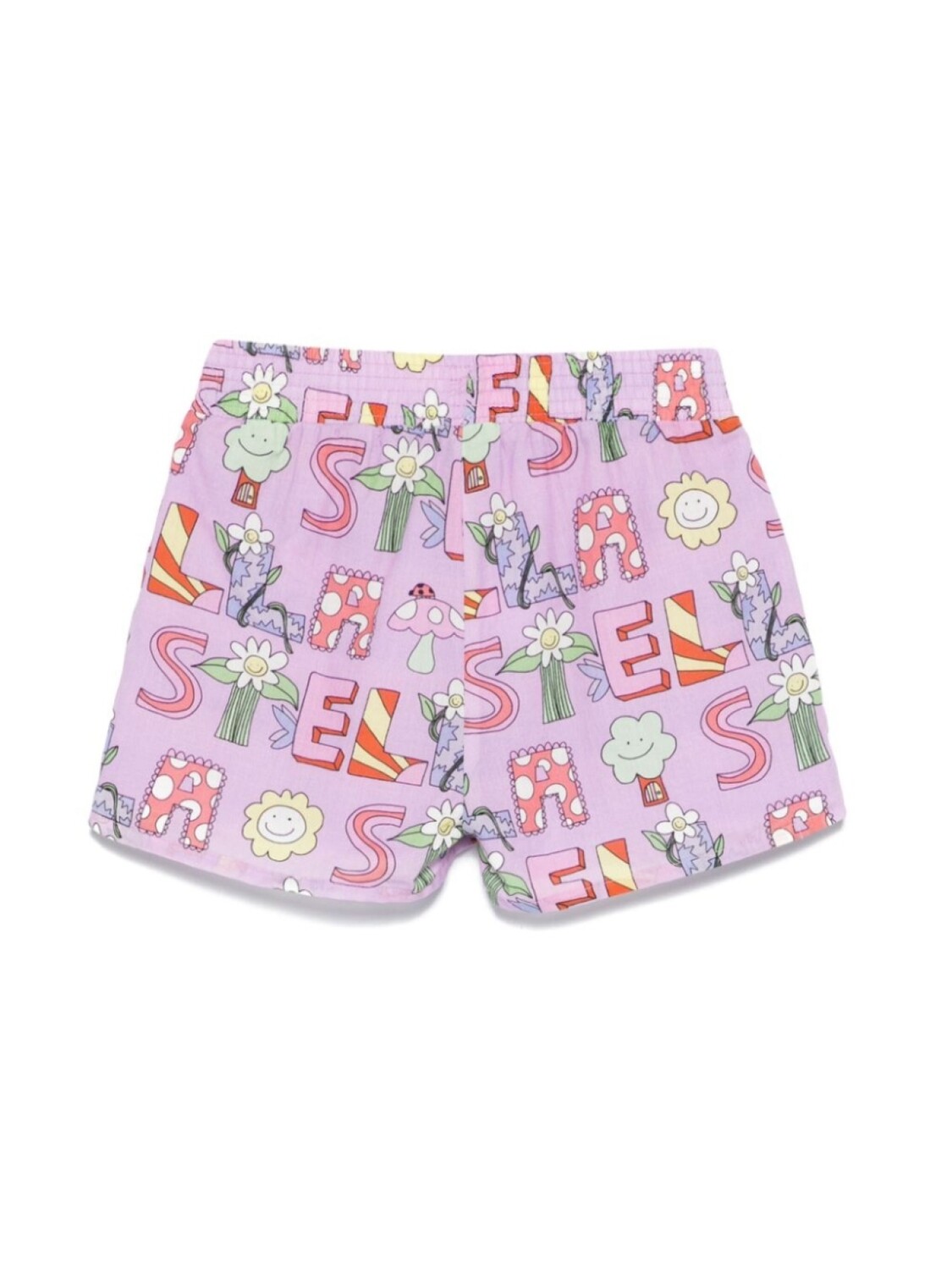 Шорты с графическим принтом Stella McCartney Kids, фиолетовый — фото 2