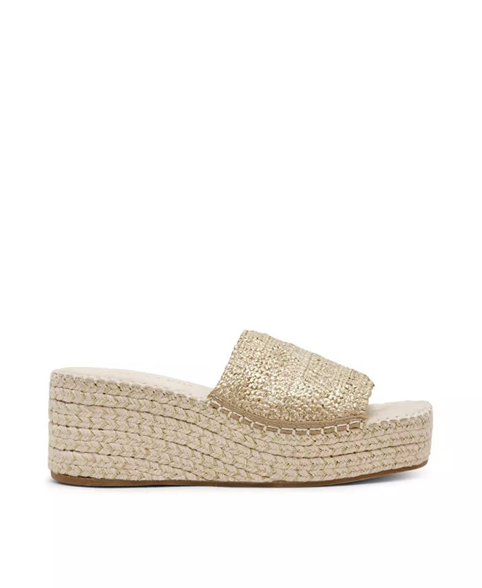 Женские сандалии-эспадрильи Cruz Platform на клиновидной подошве Anne Klein, золотой — фото 2