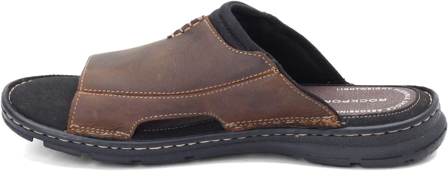 Мужские сандалии Rockport Darwyn 2 Slide, Brown II Leather — фото 4