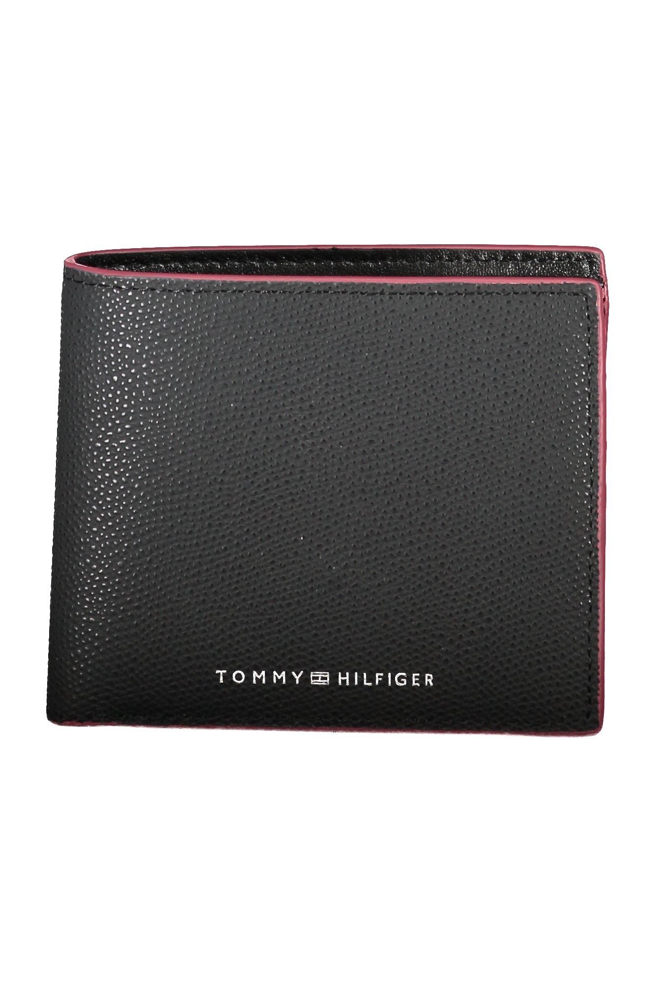 

Кошелек мужской Tommy Hilfiger кожаный с окантовкой и логотипом, черный