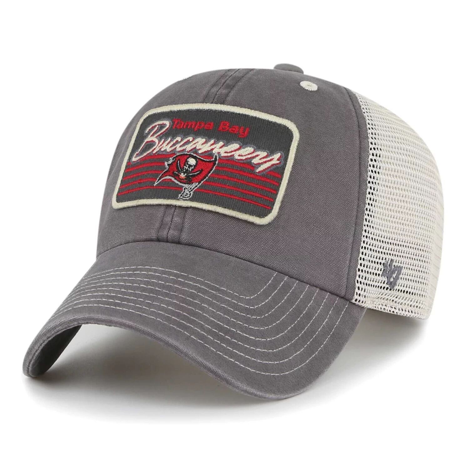 

Мужская регулируемая кепка из олова/натурального цвета Tampa Bay Buccaneers '47 Five Point Trucker Clean Up