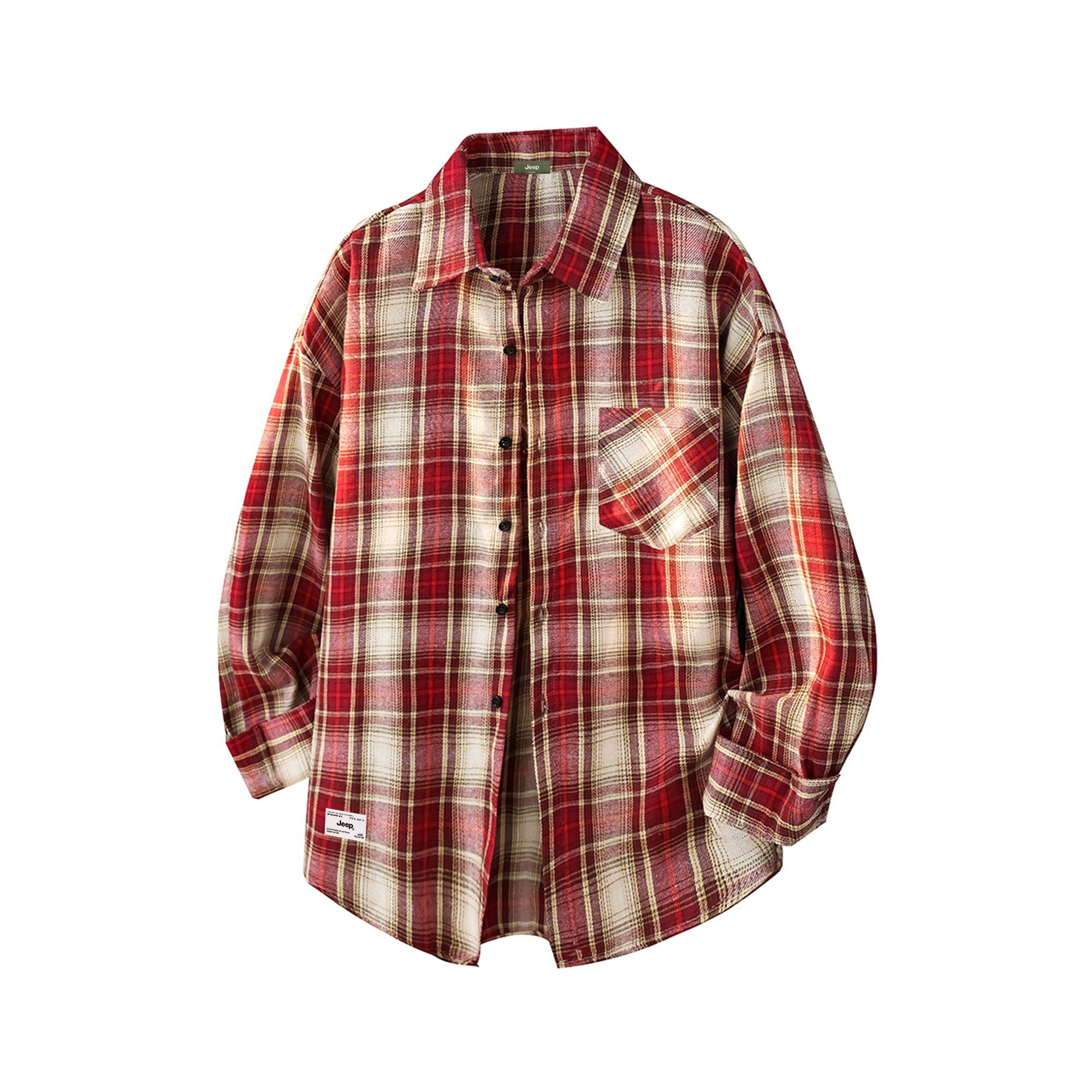 

Рубашка Leisure Collection Unisex Jeep, красный plaid