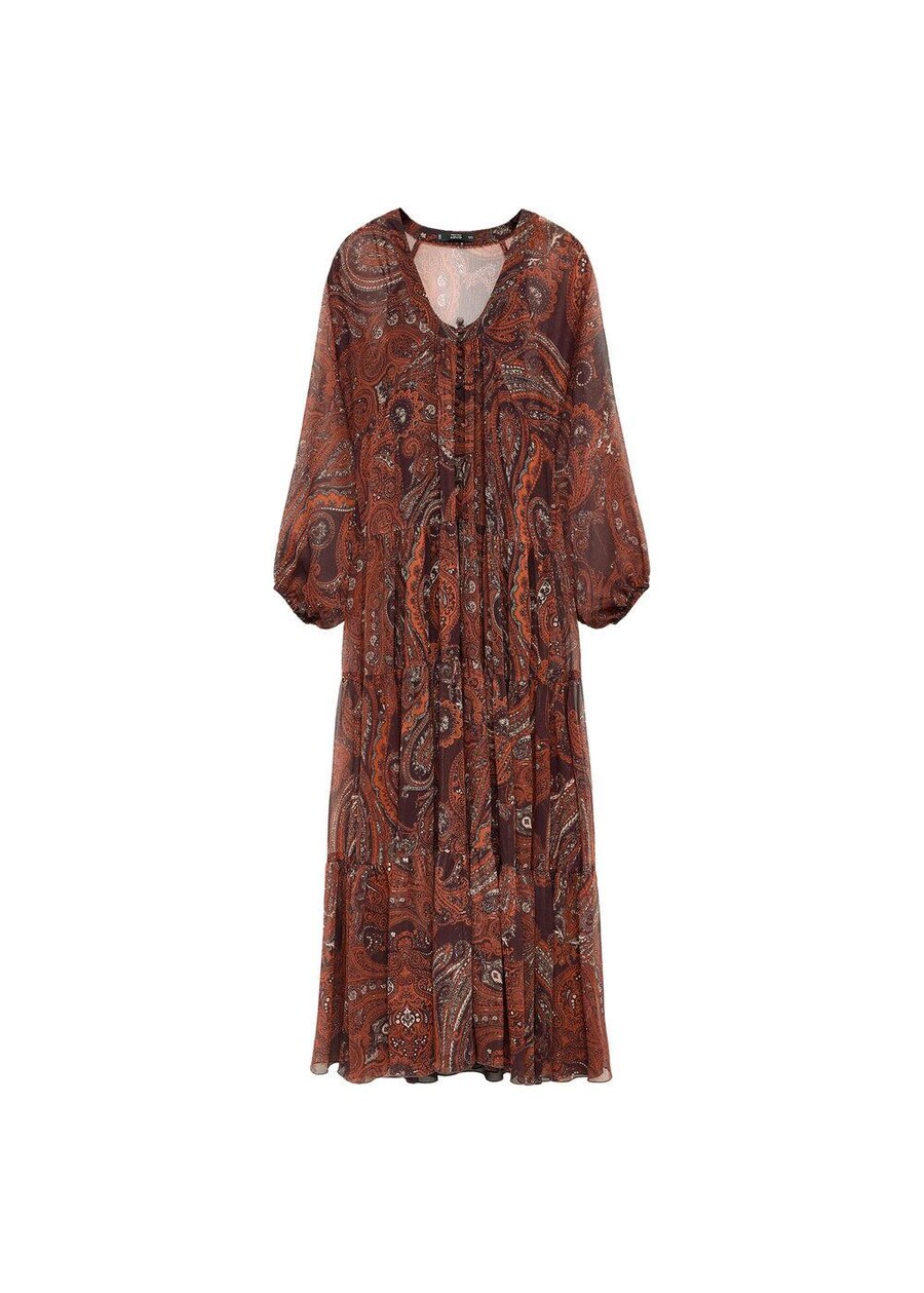 

Макси платье MANGO Jewel, Mandarine