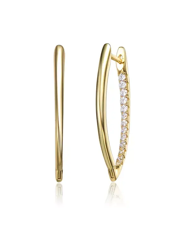 

Серьги-Кольца из стерлингового серебра с кубическим цирконием Genevive, gold