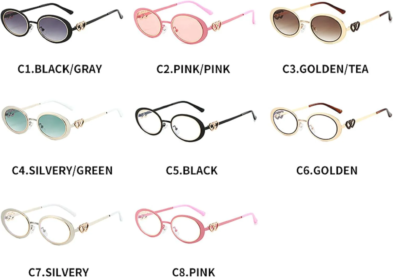 

Ретро овальные солнцезащитные очки для женщин, маленькая оправа, винтажные солнцезащитные очки 90-х, защита UV400, металлические оправы для мужчин mincl, Light Pink