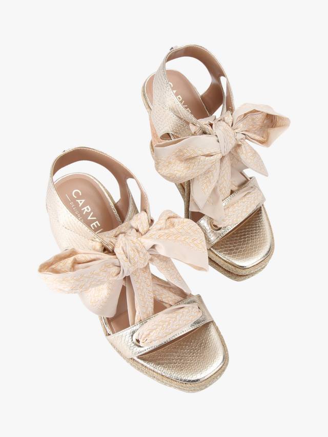 Повседневные сандалии Sorrento с клиновидным каблуком Carvela, Gold/Multi — фото 3