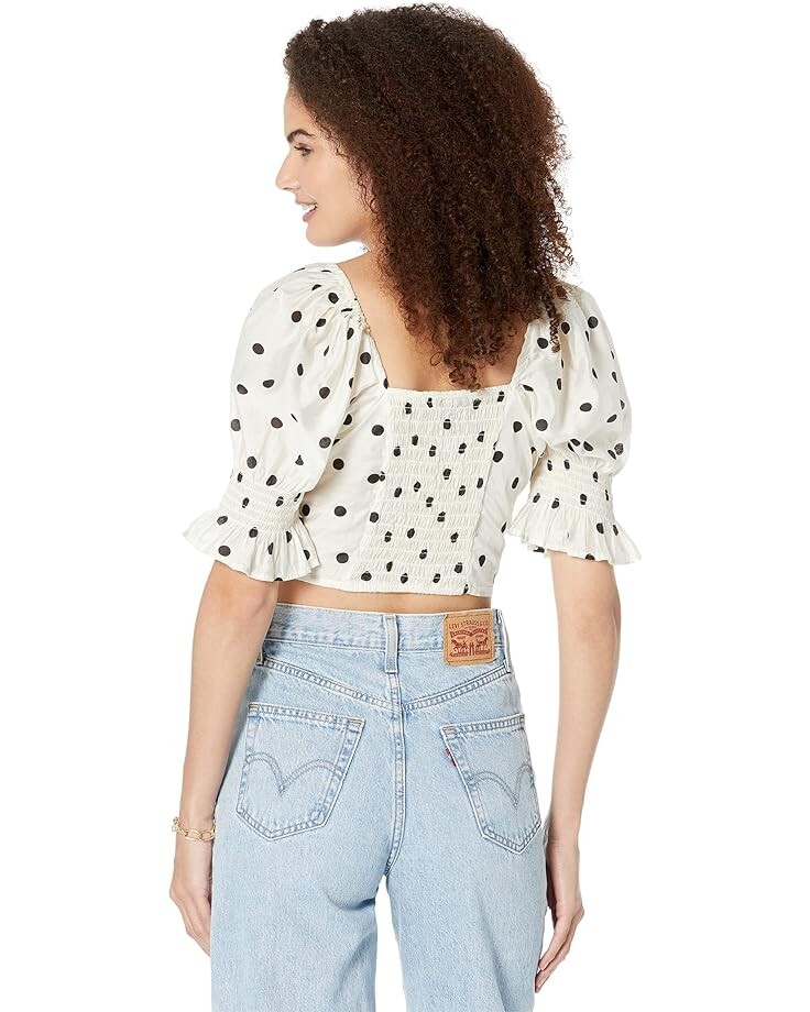 

Топ Buffalo David Bitton Stacie Sweetheart Smocked Top, цвет Polka Dot