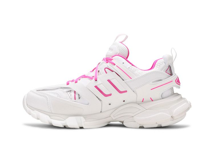 Кроссовки Balenciaga Balenciaga Wmns Track Sneaker 'White Fluo Pink', белый — фото 4