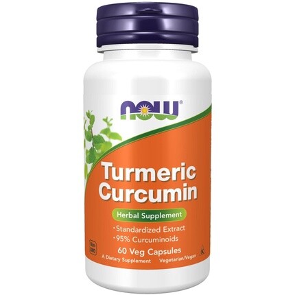 

NOW Foods Curcumin 60 капсул на растительной основе для здоровья суставов и противовоспалительных средств