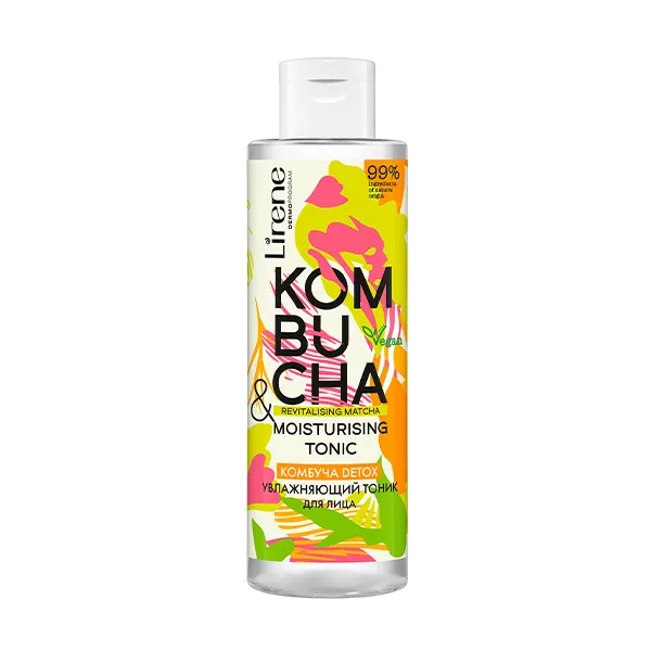 

Увлажняющий тоник для лица Kombucha & Revitalizing Matcha Lirene, 200 ml