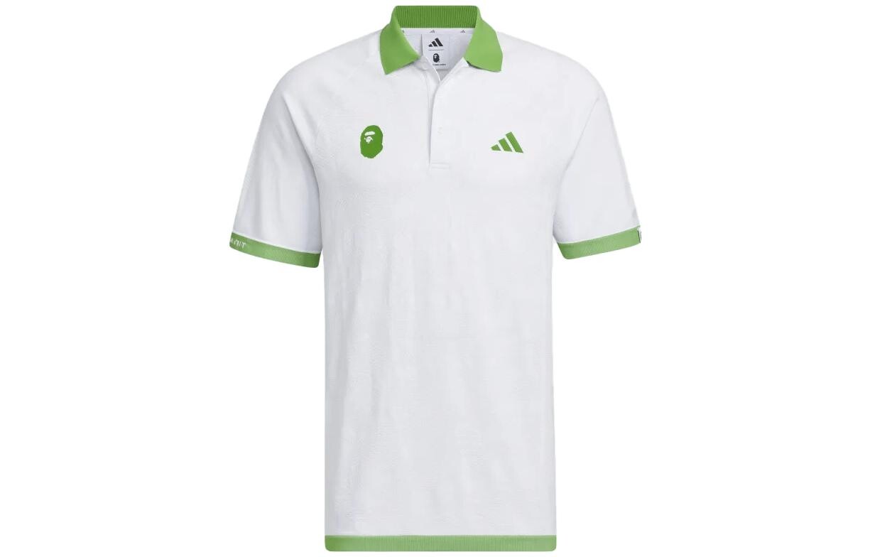 

BAPE X Golf Поло свободного кроя Adidas, белый