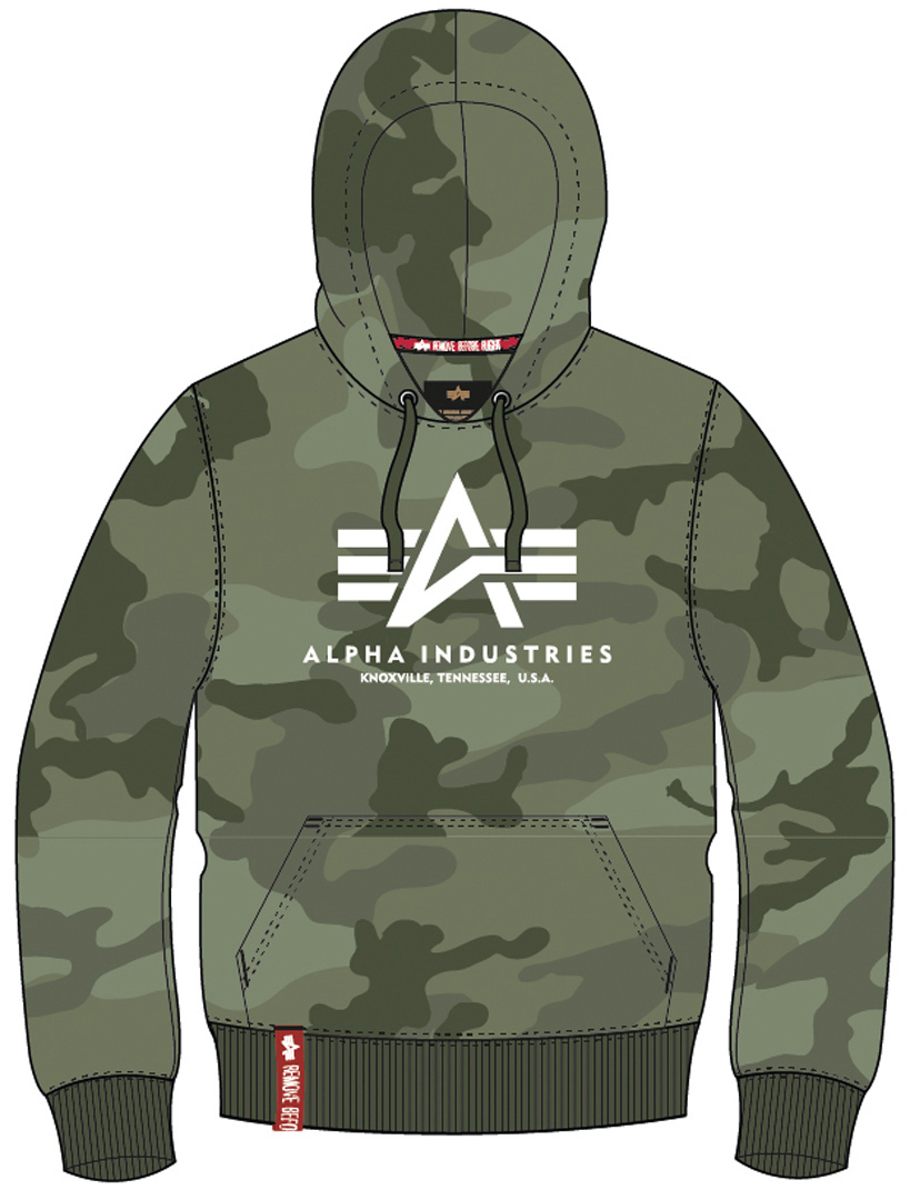 

Худи Alpha Industries Basic Camo Hoodie, оливковый