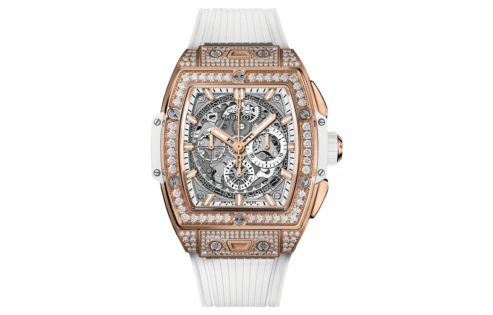 

HUBLOT BIG BANG Автоматический механический механизм Мужские часы 42 мм Серебряный циферблат 18K King Gold корпус