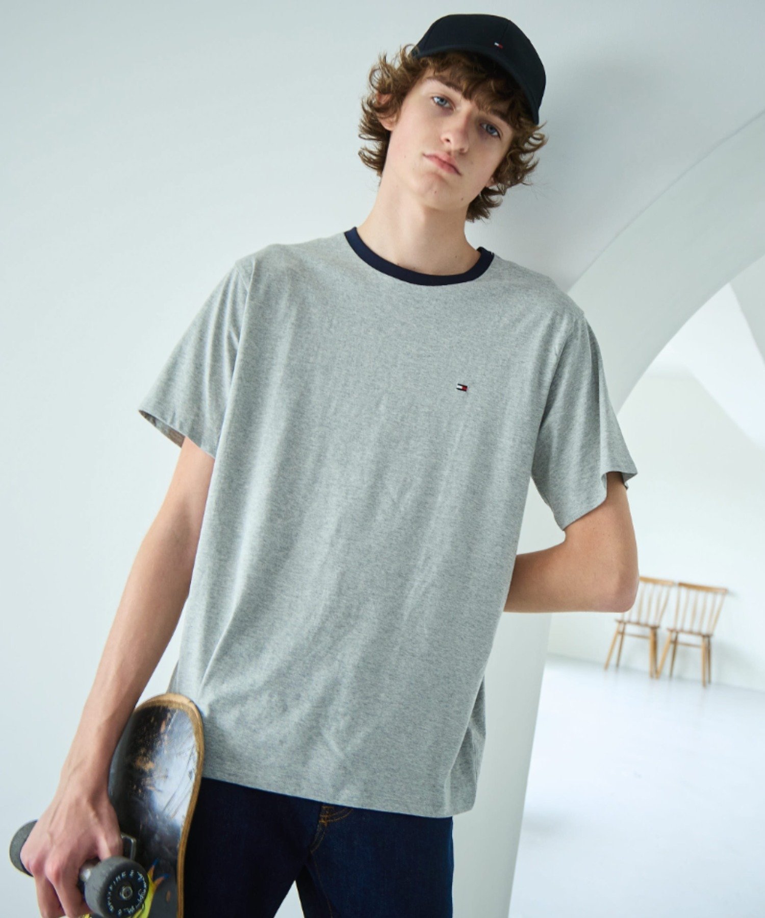 JS M ARCHWAY TEE TOMMY HILFIGER, Gray P7A
