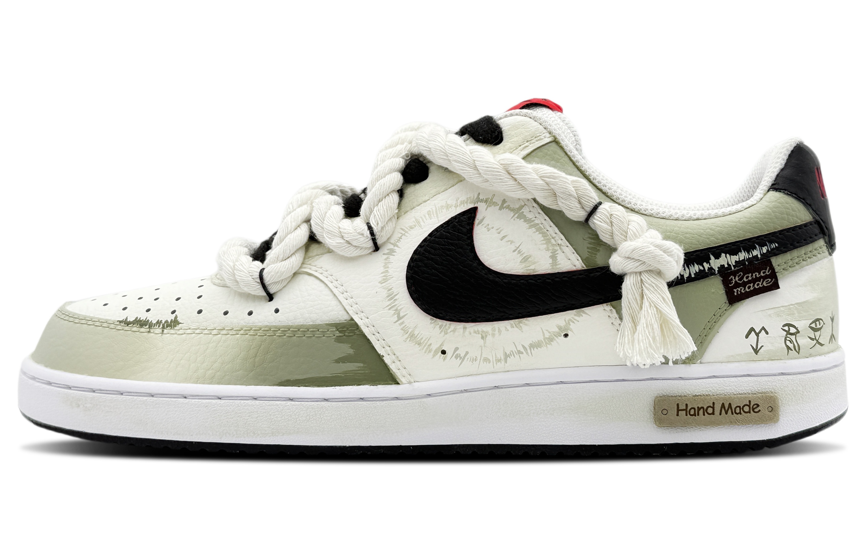 

Nike Кроссовки Court Vision 1 Green Locust Into String водонепроницаемые низкие для скейтборда, мужские, армейский зеленый