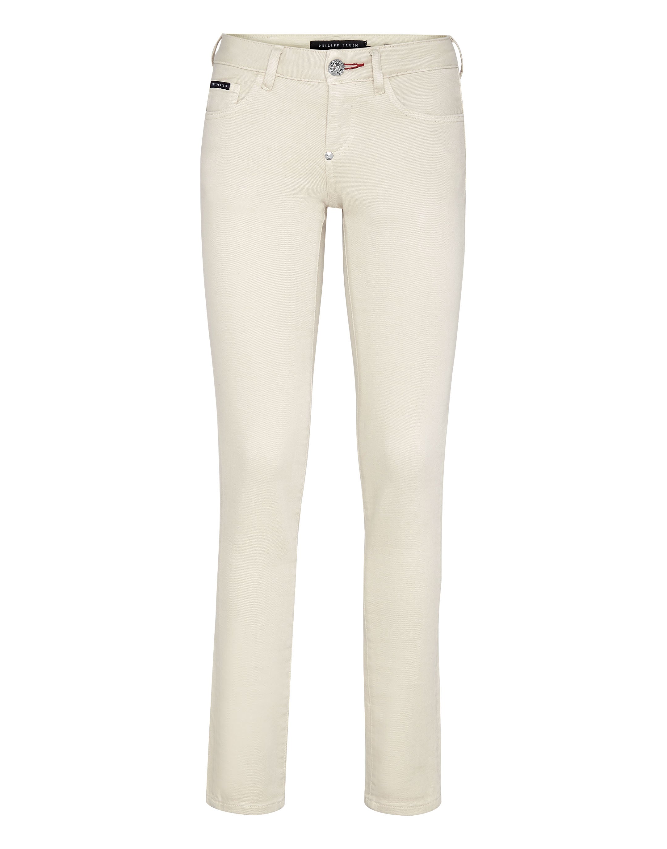 

Джинсовые облегающие джеггинсы Iconic Plein PHILIPP PLEIN, цвет beige twist
