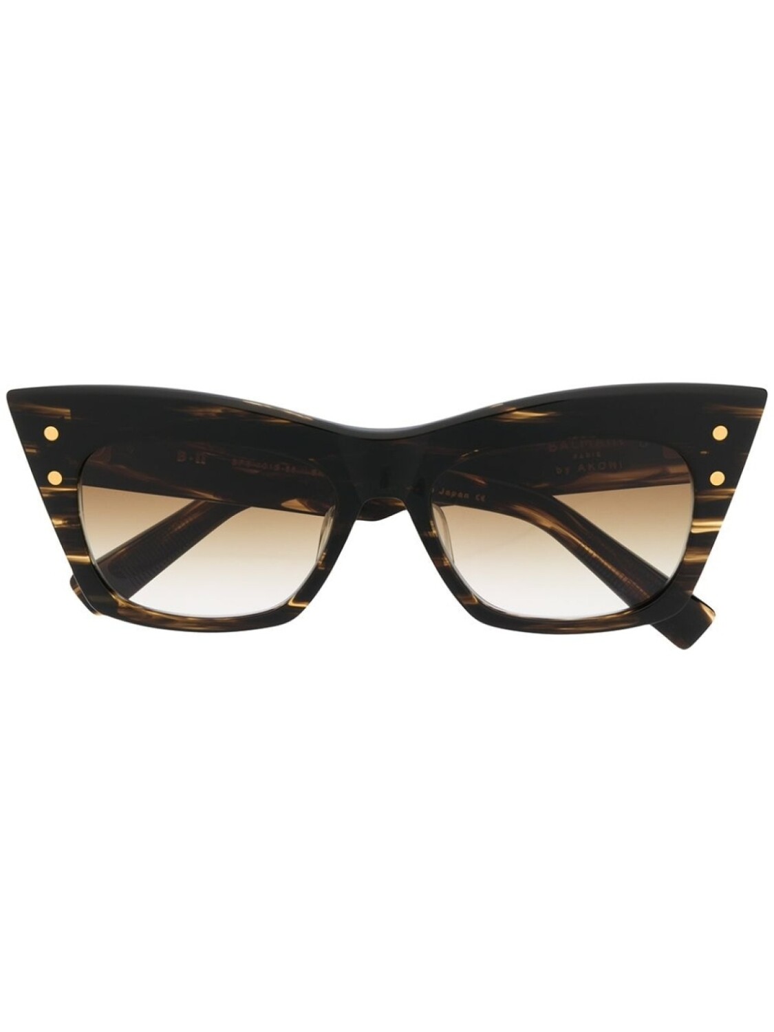 

Balmain Eyewear солнцезащитные очки B-II в оправе 'кошачий глаз', коричневый
