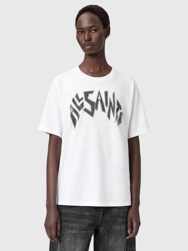 

Футболка Boyfriend с логотипом Zinc AllSaints, Optic White