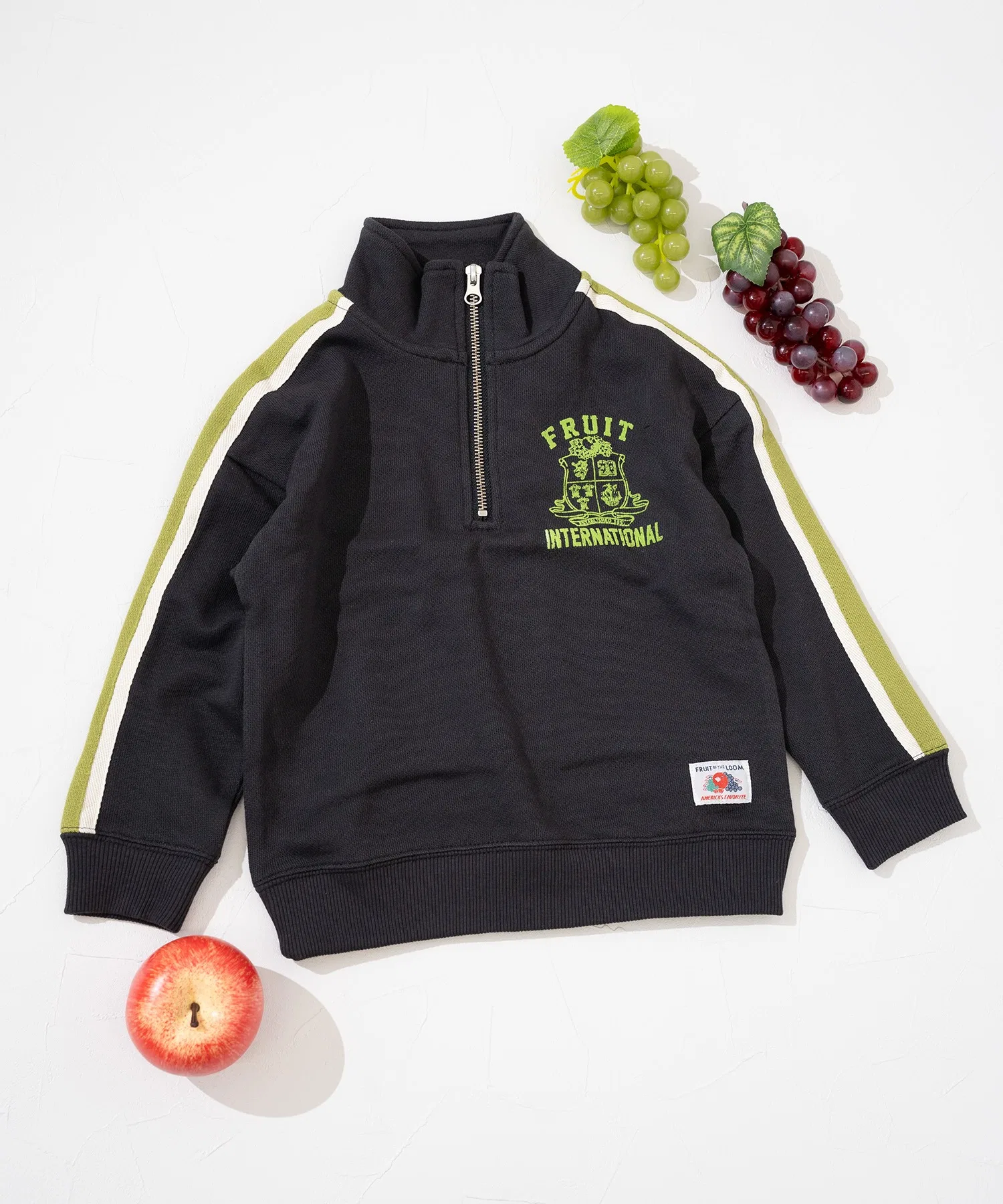 【FRUIT OF THE LOOM】Свитшот с застежкой-молнией до середины груди / Детский / Спортивный / Унисекс — фото 2