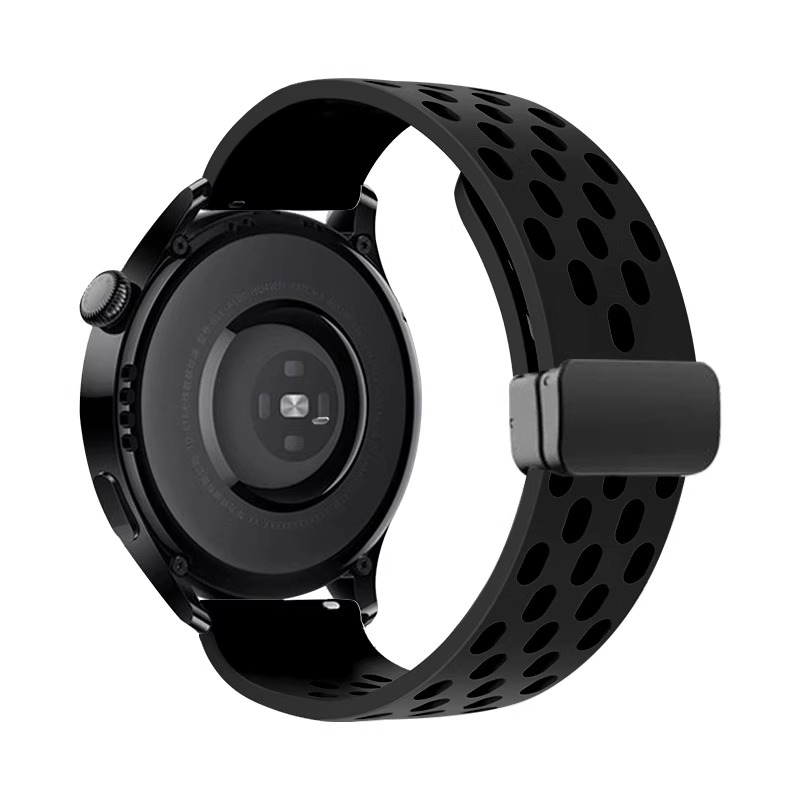 

Ремешок Совместимость Huawei Силиконовый материал CHENSONG, Midnight blue - magnetic silicone folding buckle mesh hole model