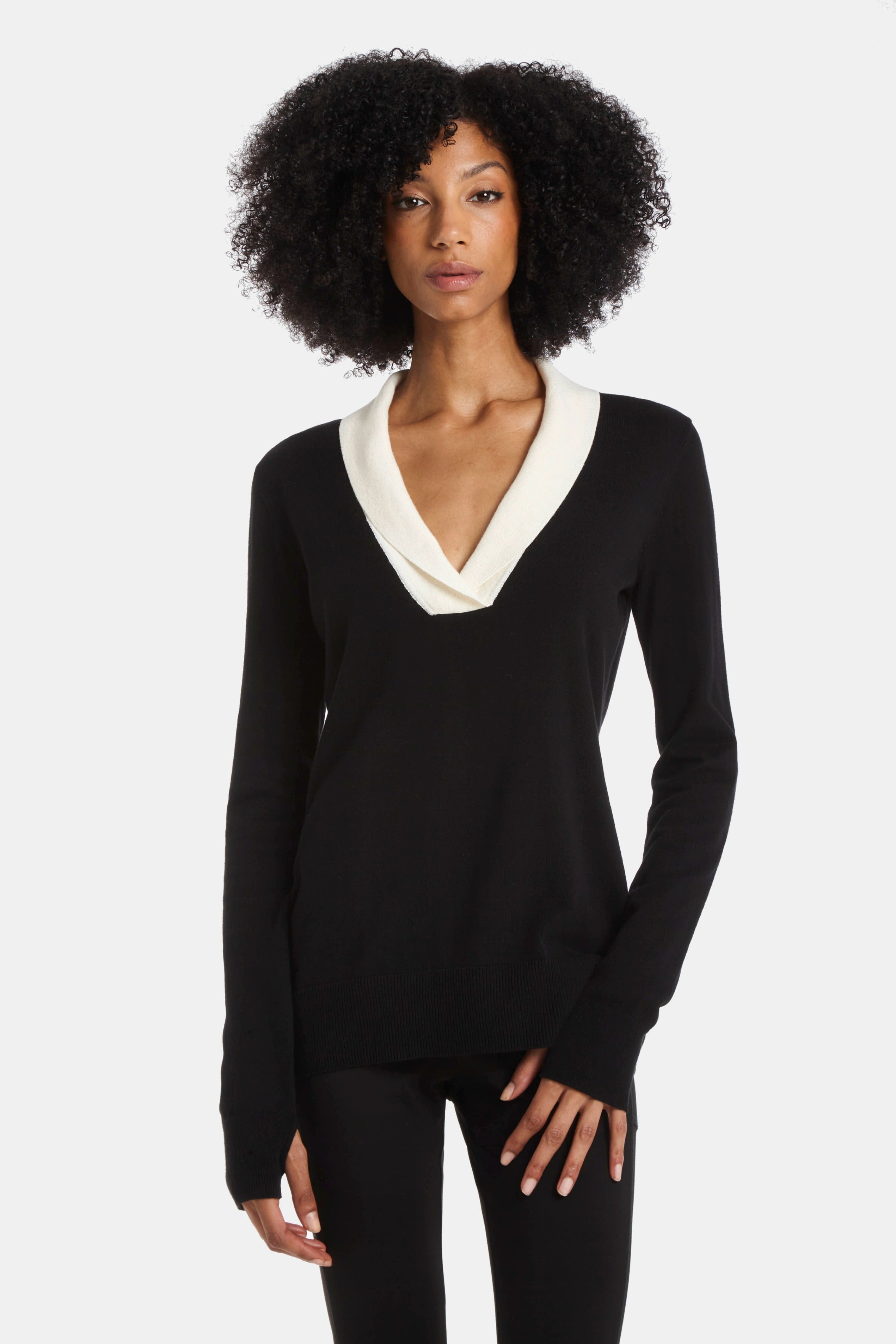 

СВИТЕР ИЗ РЕДСТОУНА Capsule 121, цвет black w ivory