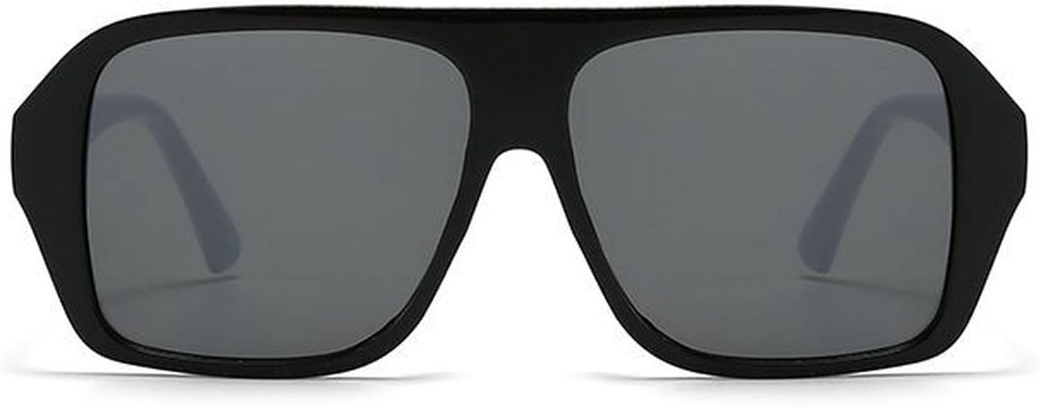 

Ретро квадратные солнцезащитные очки для женщин, очки-пилот, модные черные солнцезащитные очки с защитой от УФ-излучения UV400, мужские солнцезащитные очки в стиле панк mincl, Black White Gray