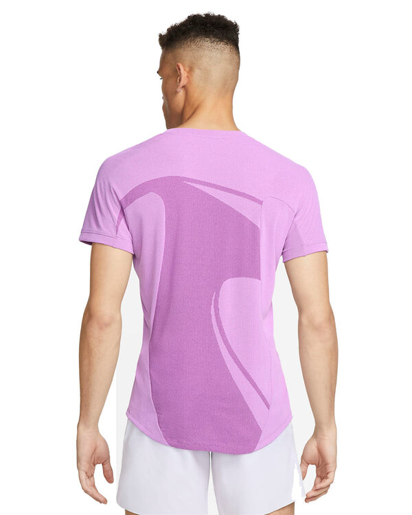 Футболка rafa dri fit adv короткий рукав теннисный топ Nike, фуксия — фото 3