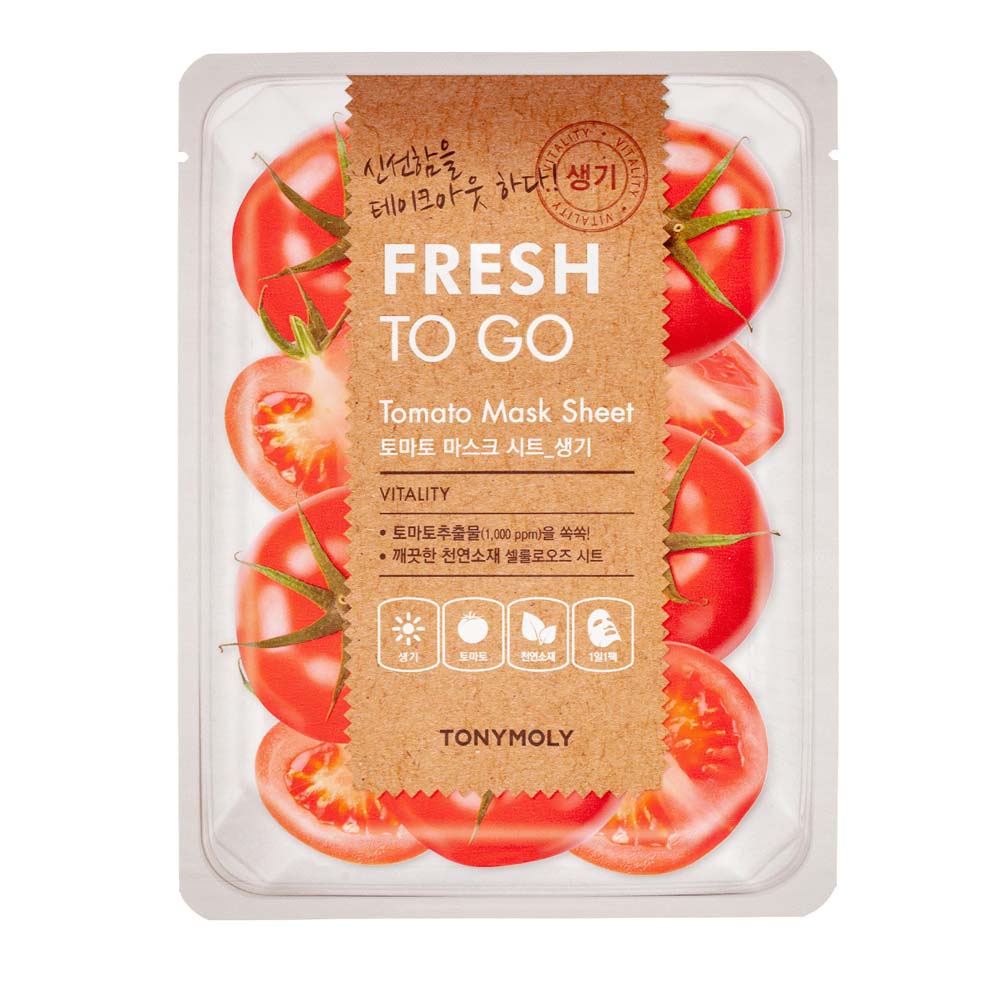 

Тканевая маска с экстрактом томата fresh to go tomato mask sheet Tonymoly, количество 1 шт.