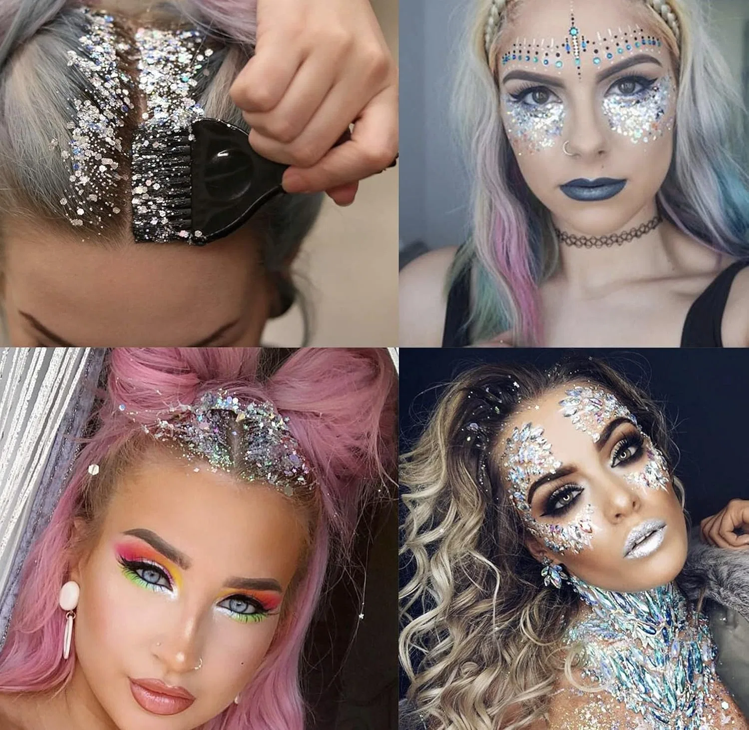 Глиттер для тела Holographic Silver, Electric Bliss Beauty, 15 г — фото 2