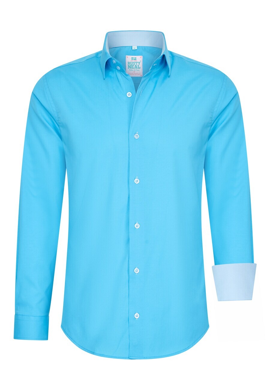 

Повседневная рубашка Rusty Neal Slim fit Button Up Shirt, синий